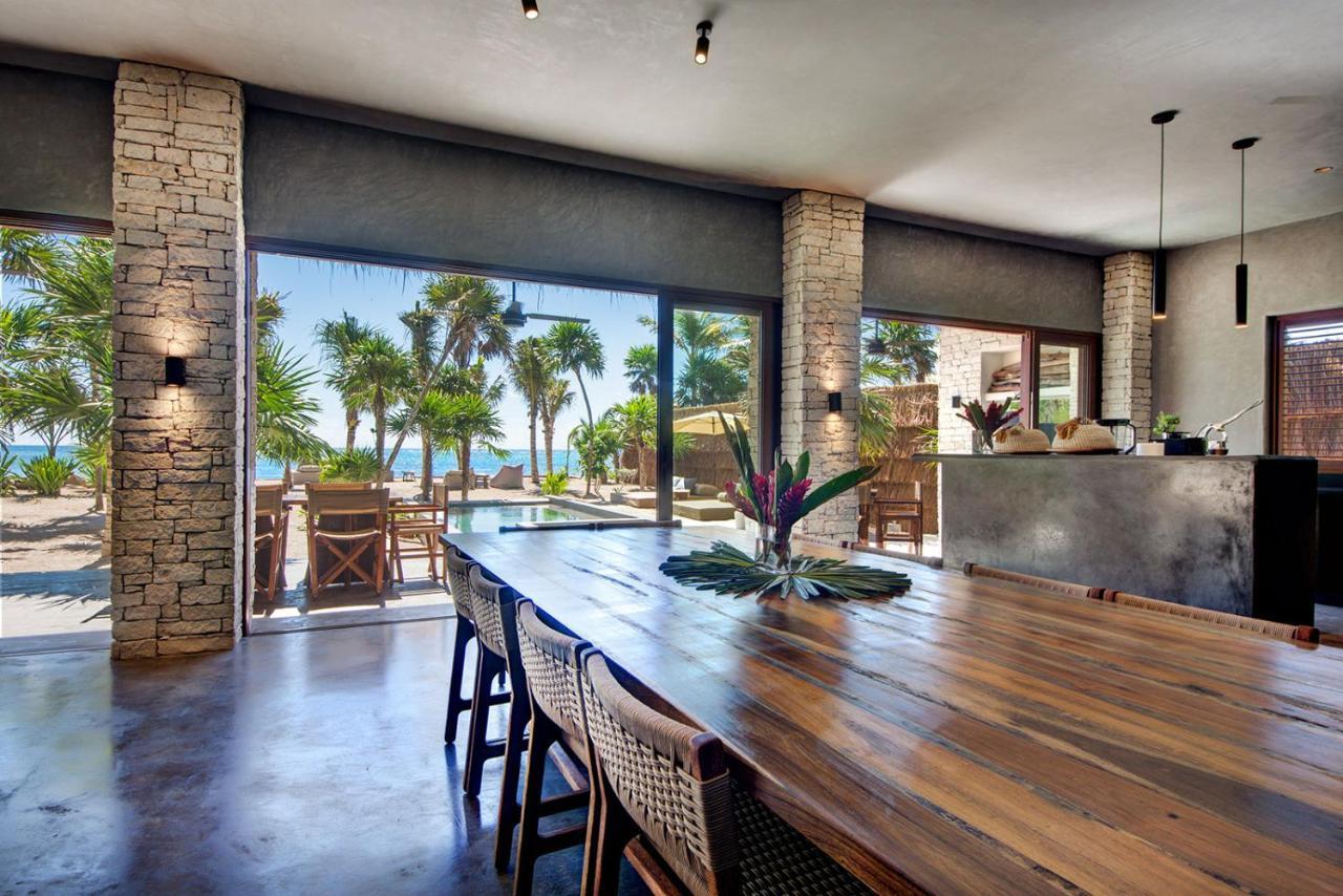 Beachfront Villa In Tankah Bay Tulum Exteriör bild