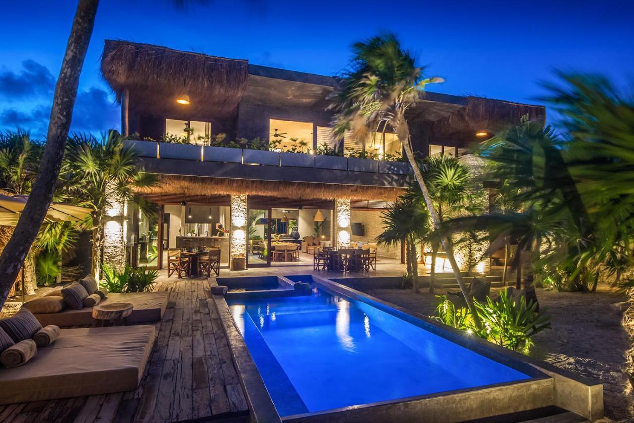 Beachfront Villa In Tankah Bay Tulum Exteriör bild