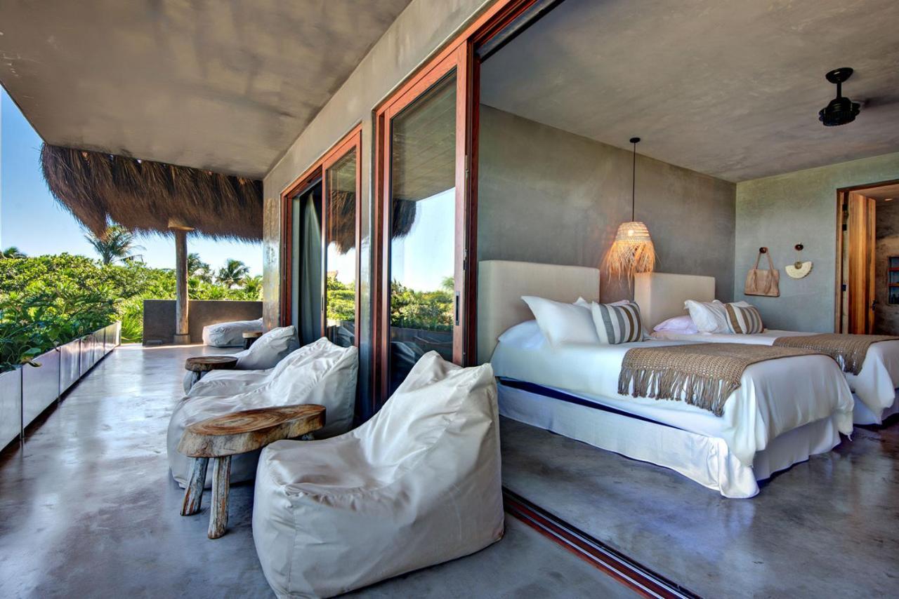 Beachfront Villa In Tankah Bay Tulum Exteriör bild