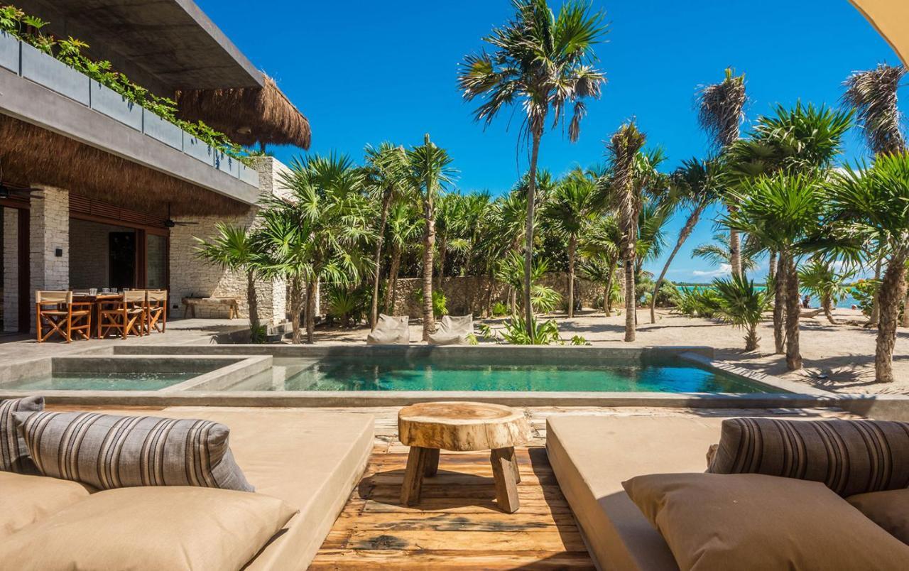 Beachfront Villa In Tankah Bay Tulum Exteriör bild